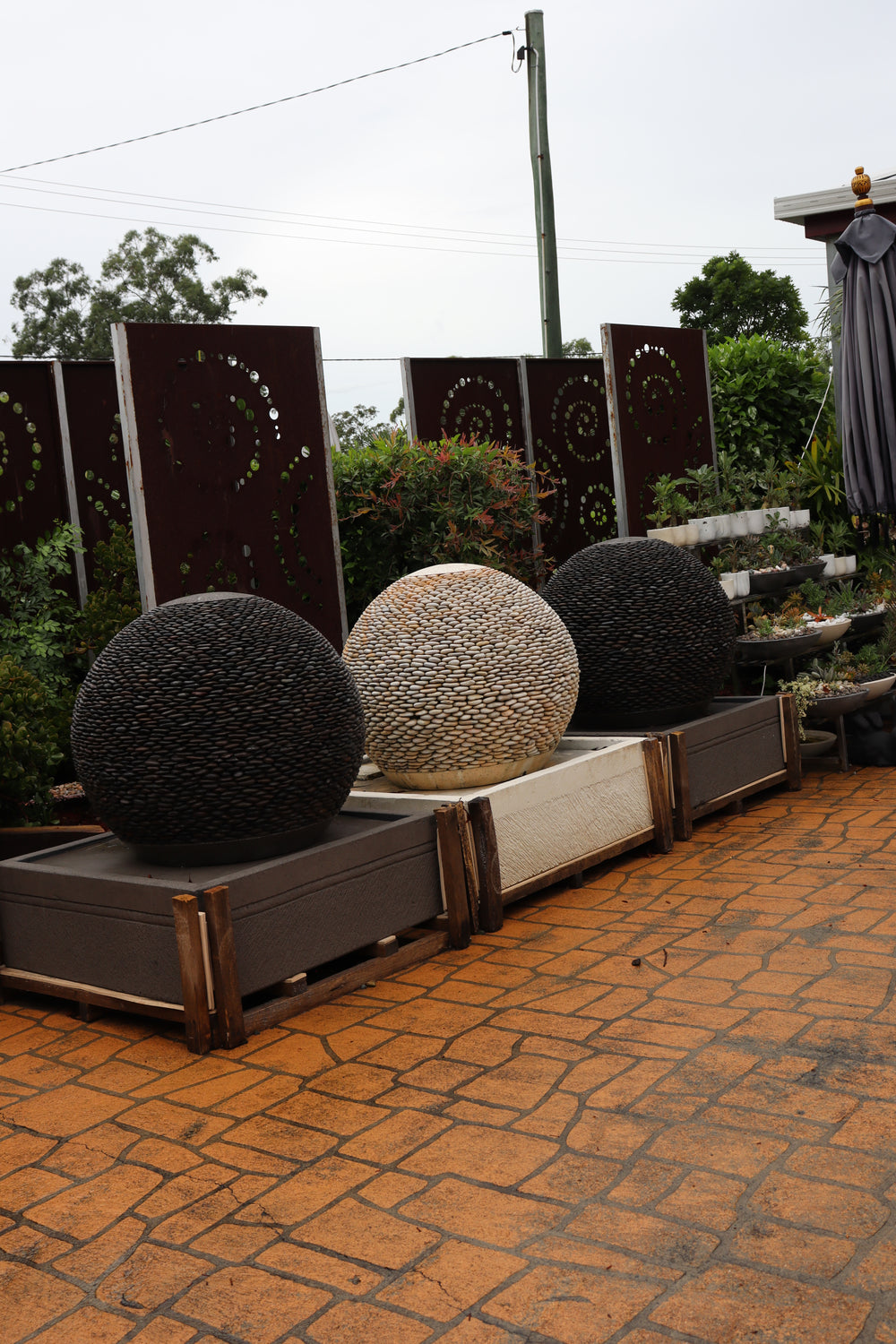 Stone Sphere Water Feature