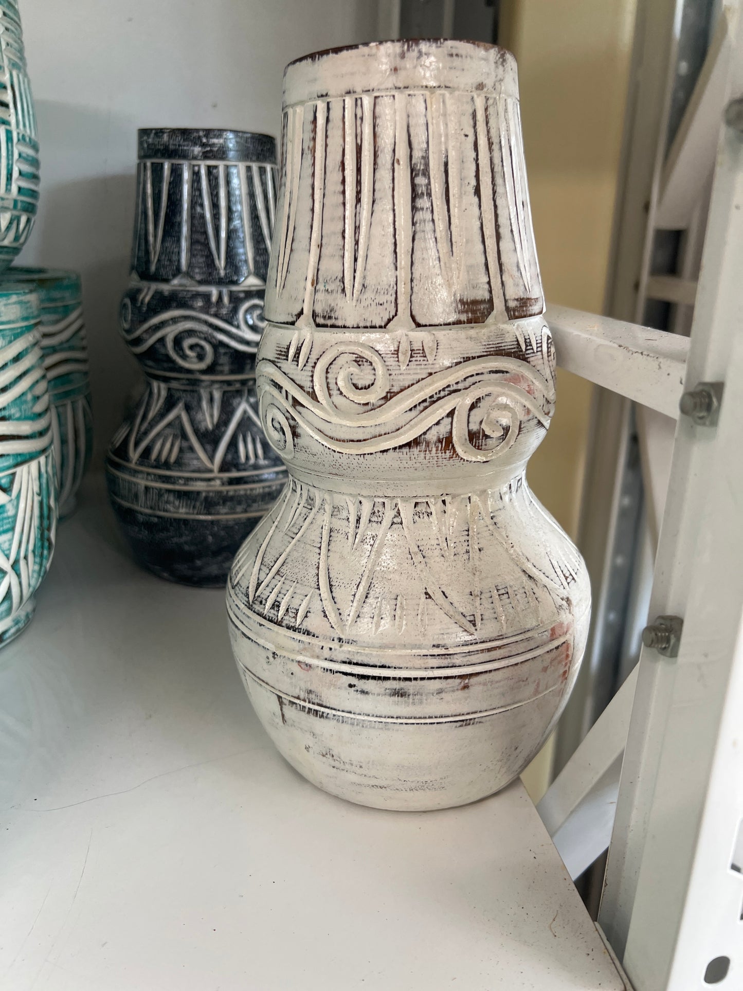 Wooden Lantern Vase