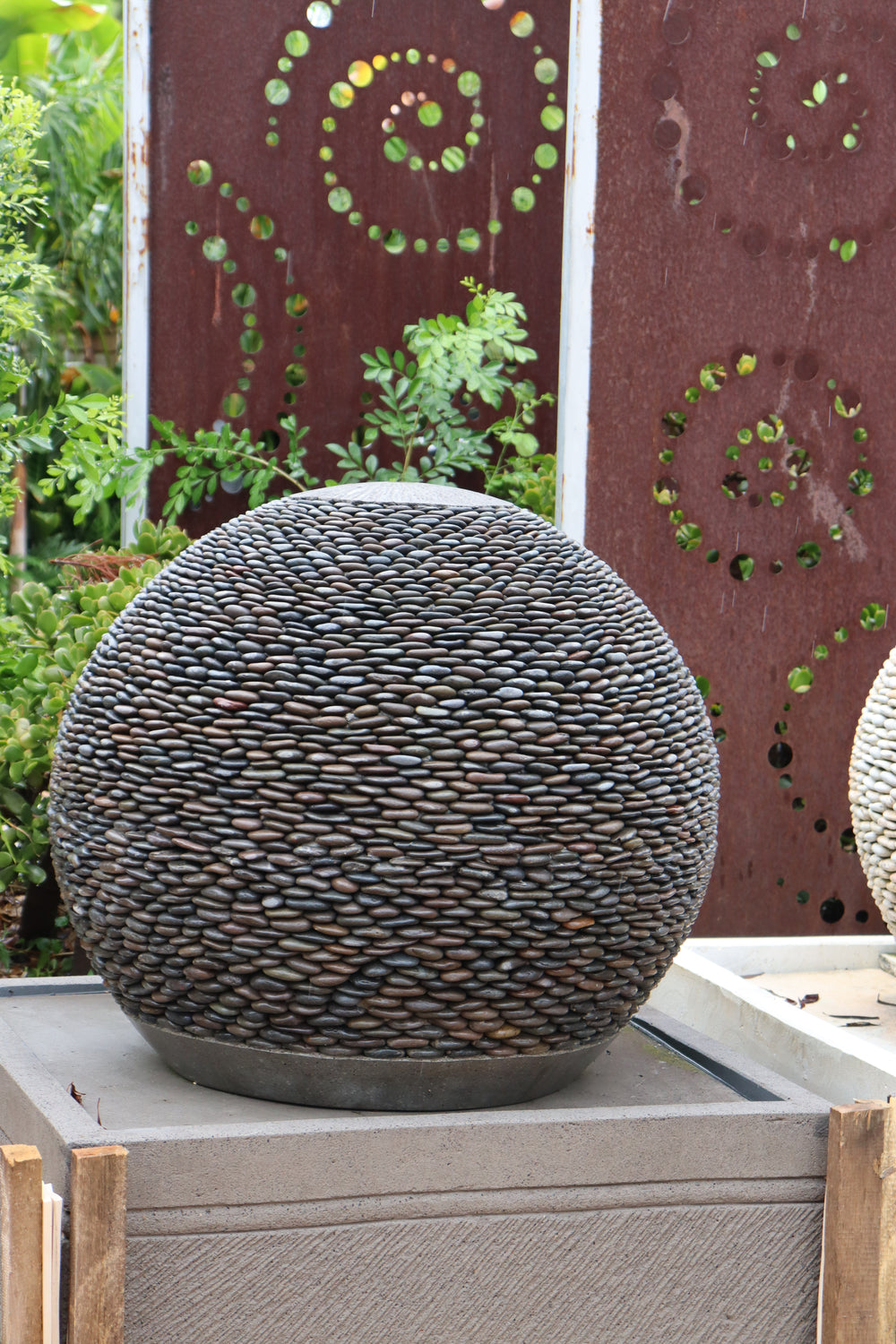 Stone Sphere Water Feature