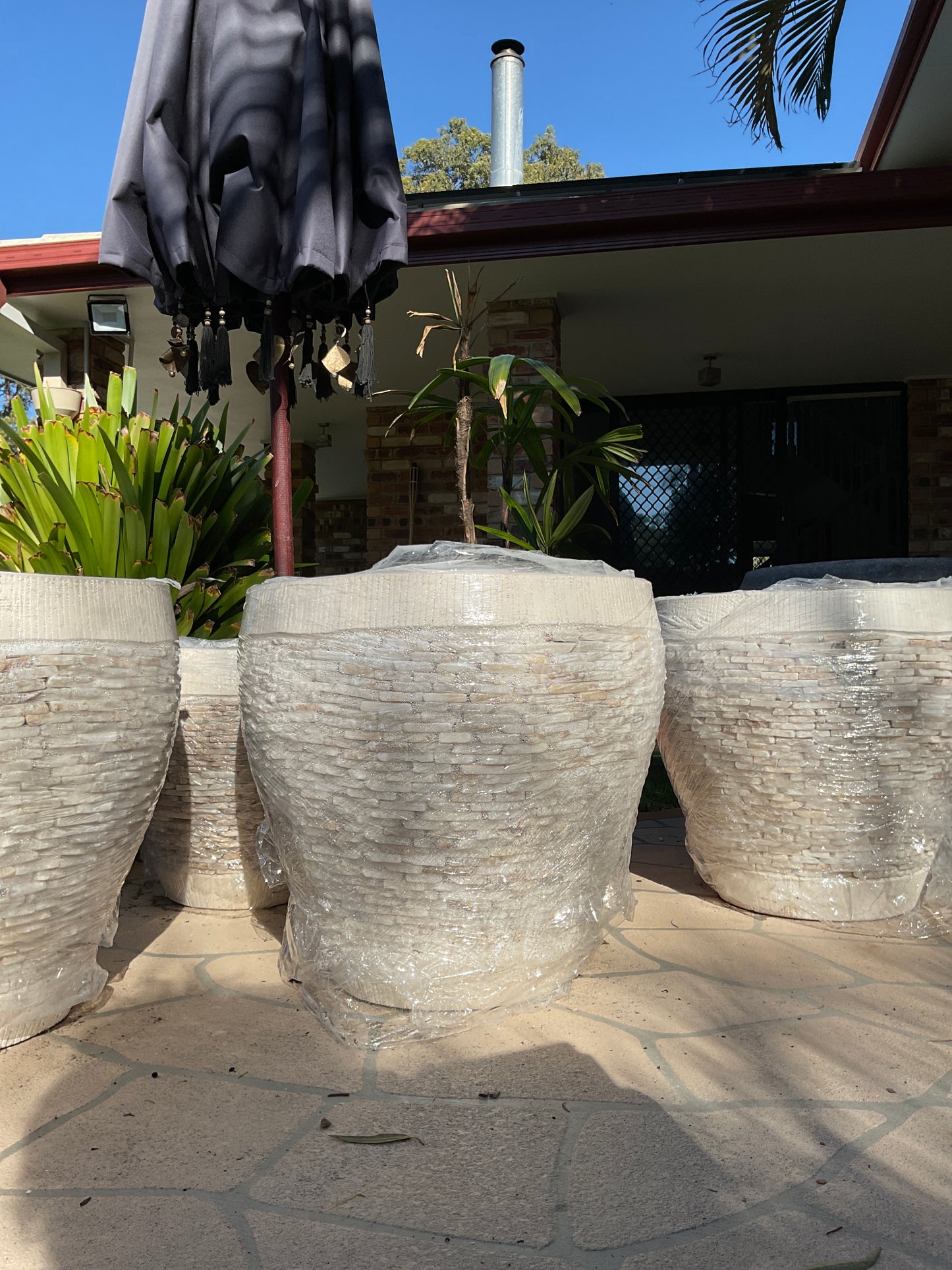 Wide Brimmed Stone Pot