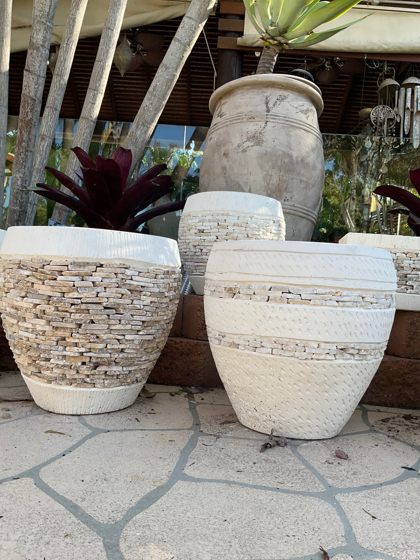 Wide Brimmed Stone Pot