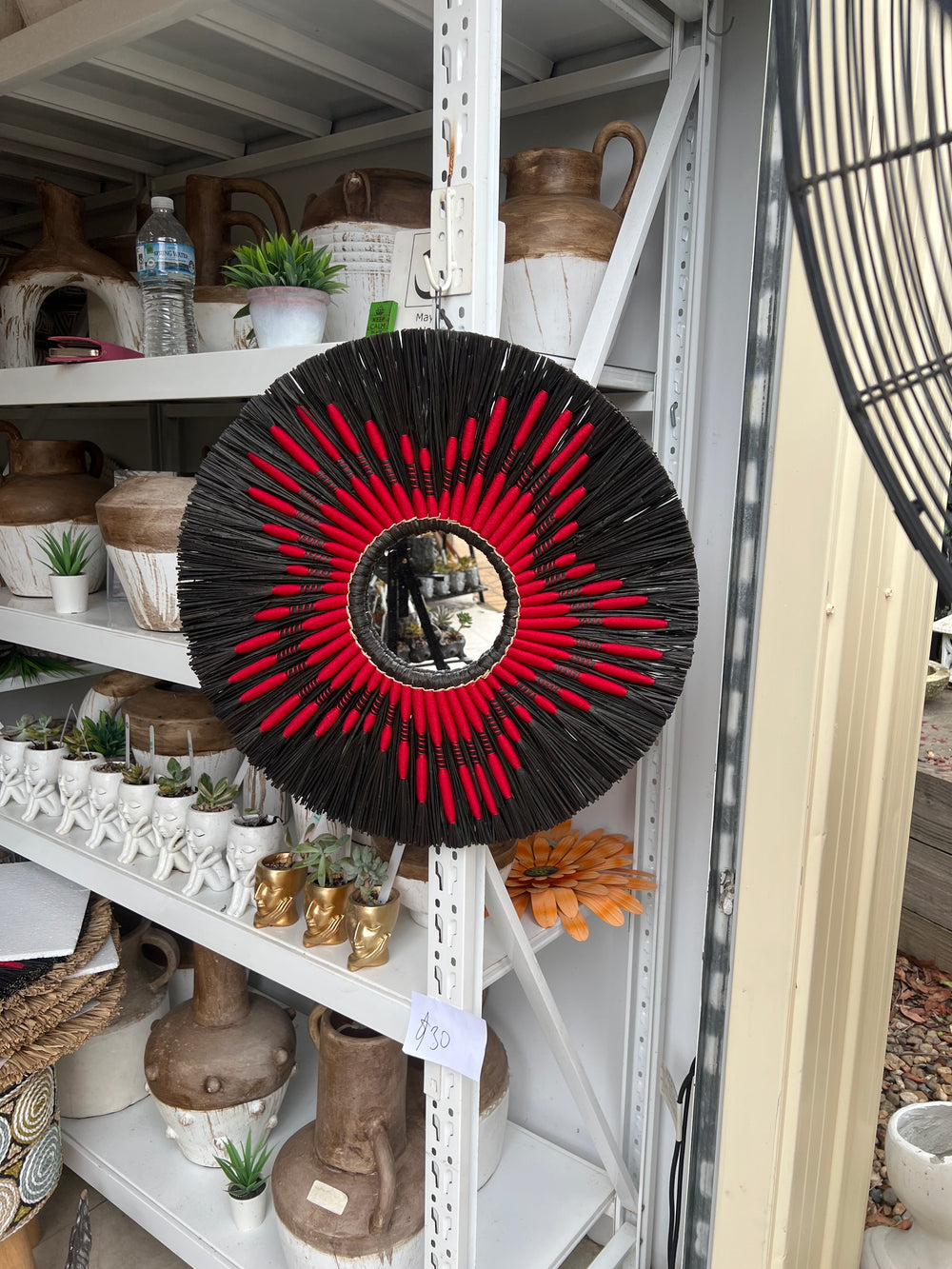 Circle Straw Mirror