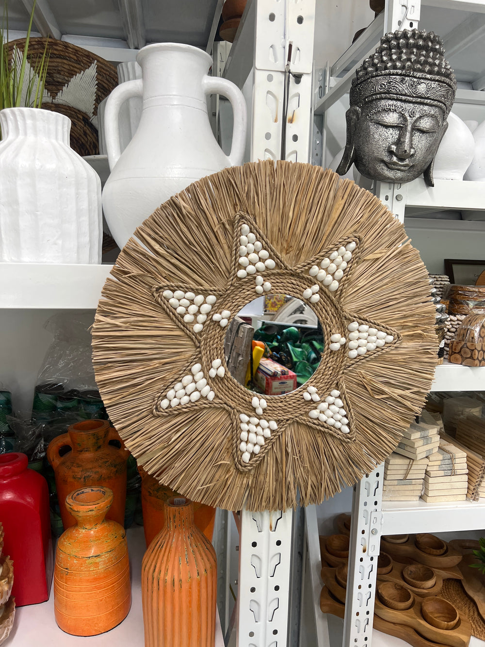 Circle Straw Mirror