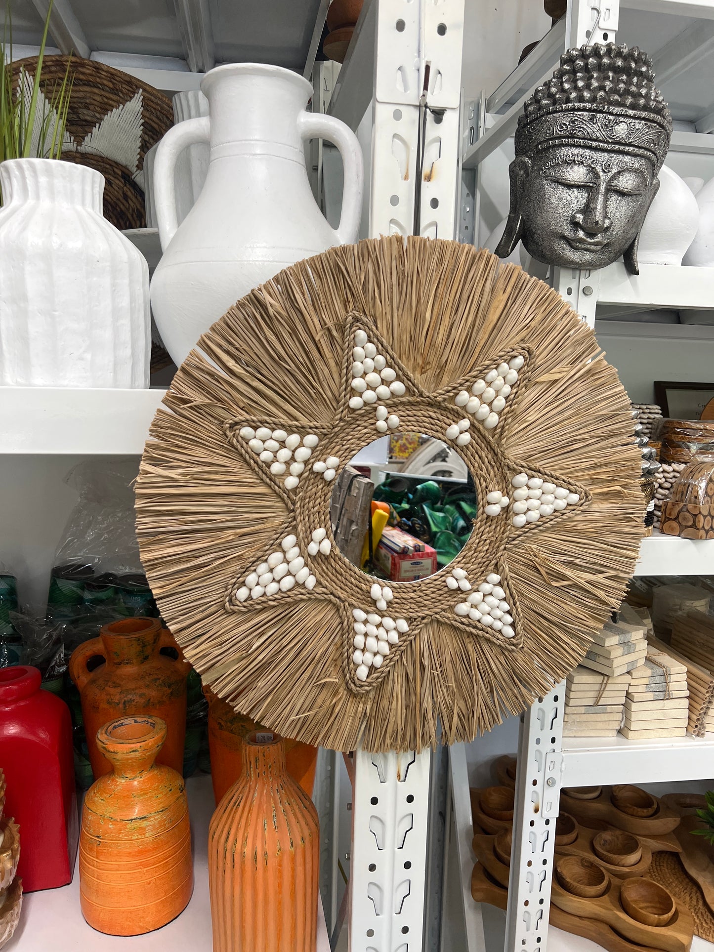 Circle Straw Mirror