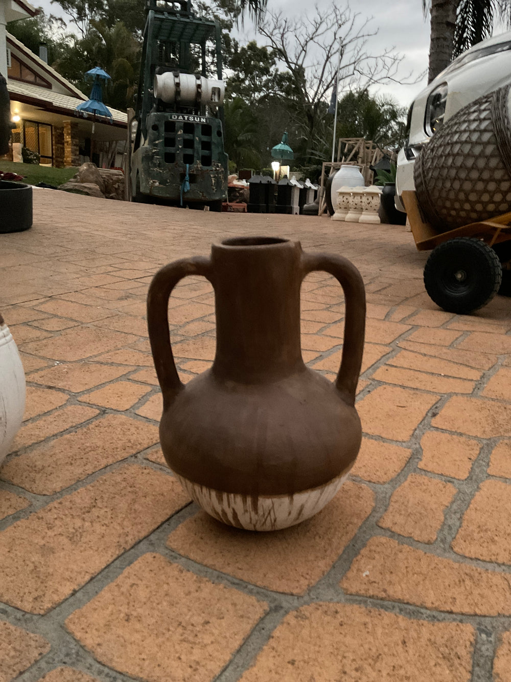 Sauashed Two Toned Rustic Carry Jug