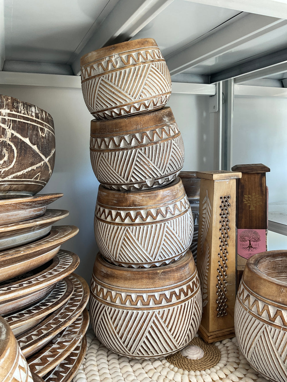 Carved Wooden Bowl