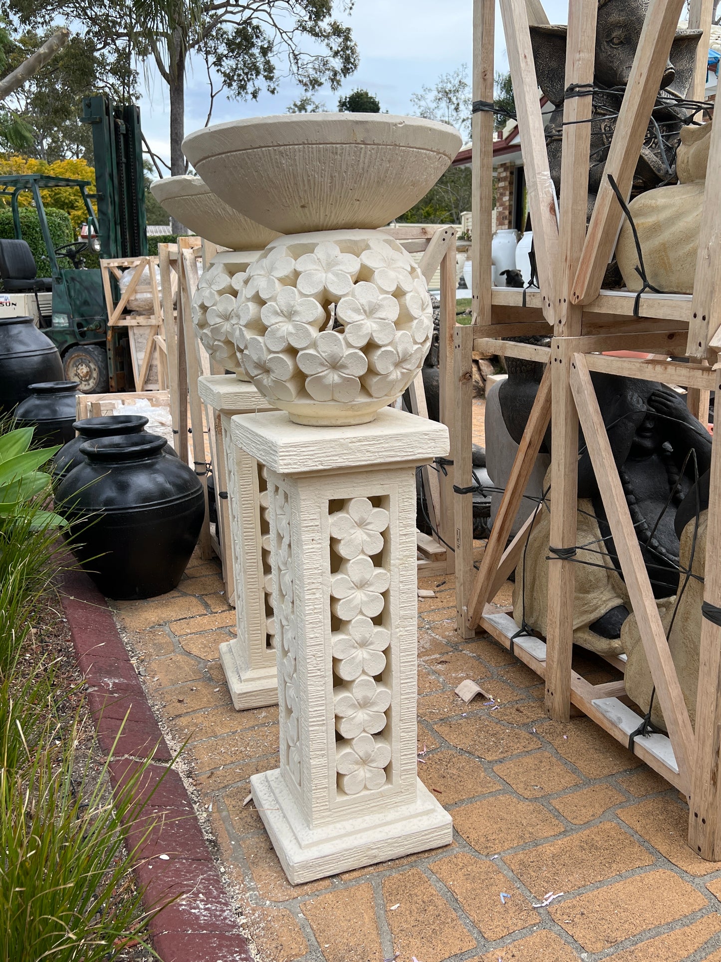 Frangipani Birdbath Style 3