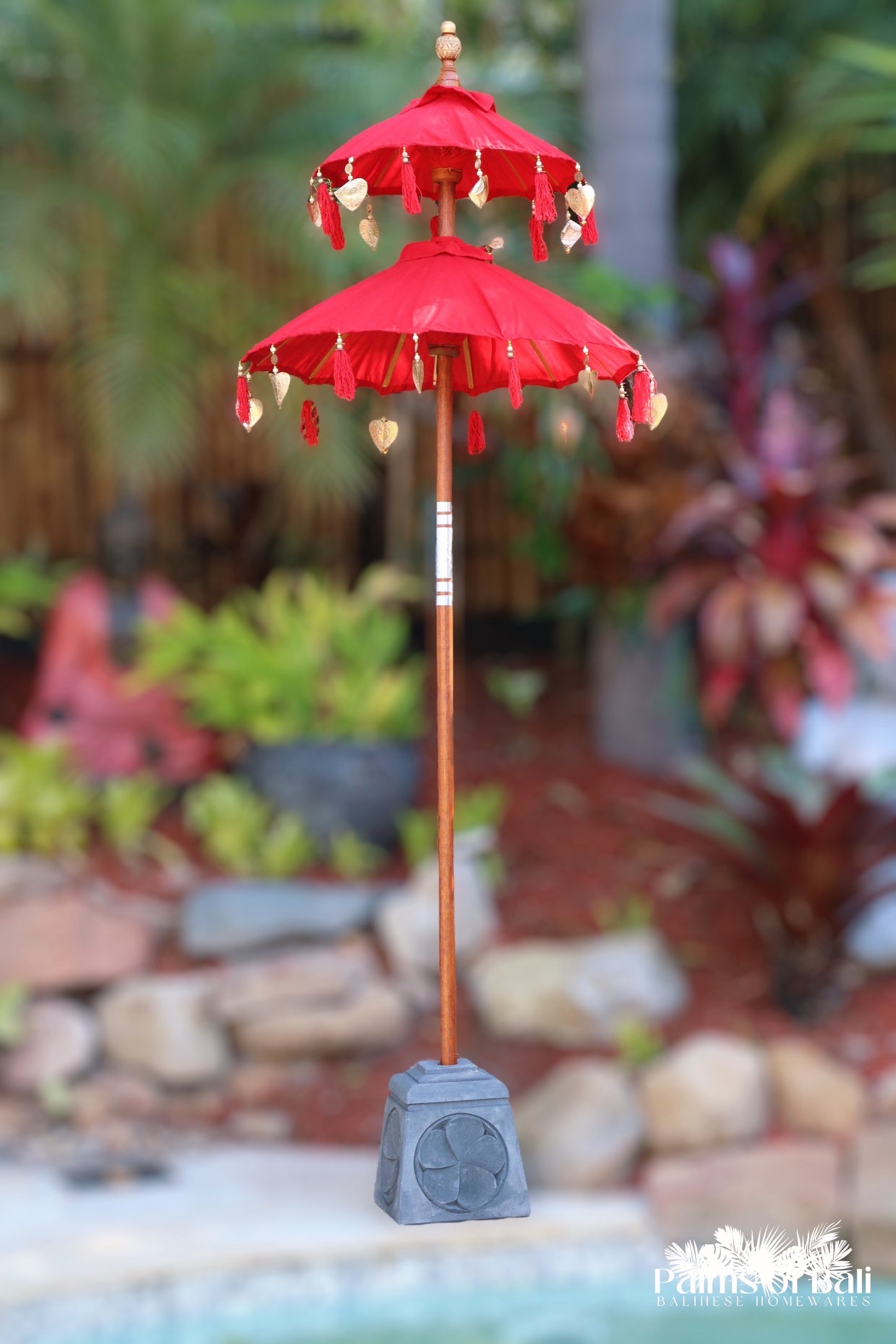 Balinese Ceremony Umbrella RED