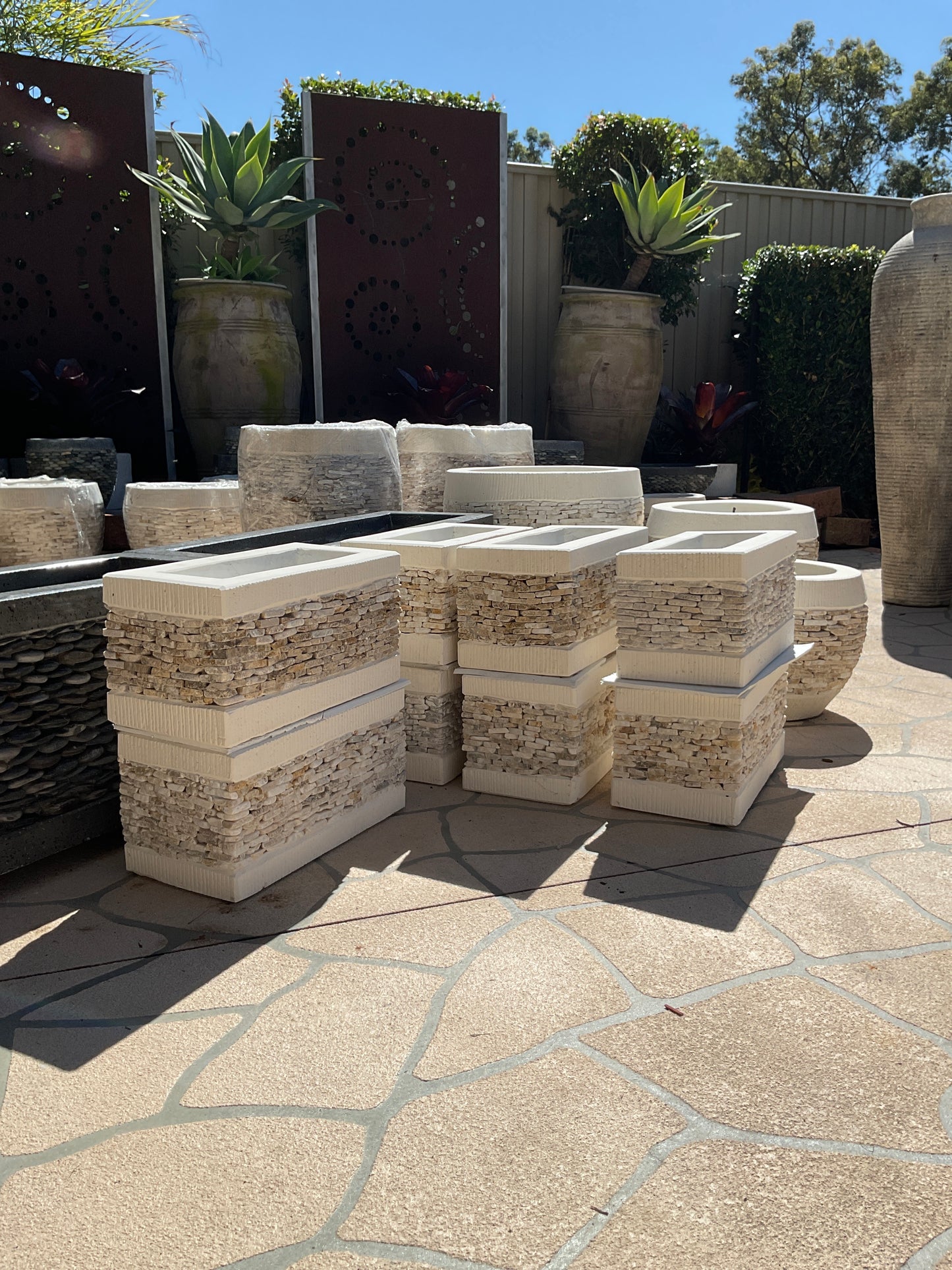 Stone Rectangle Planter
