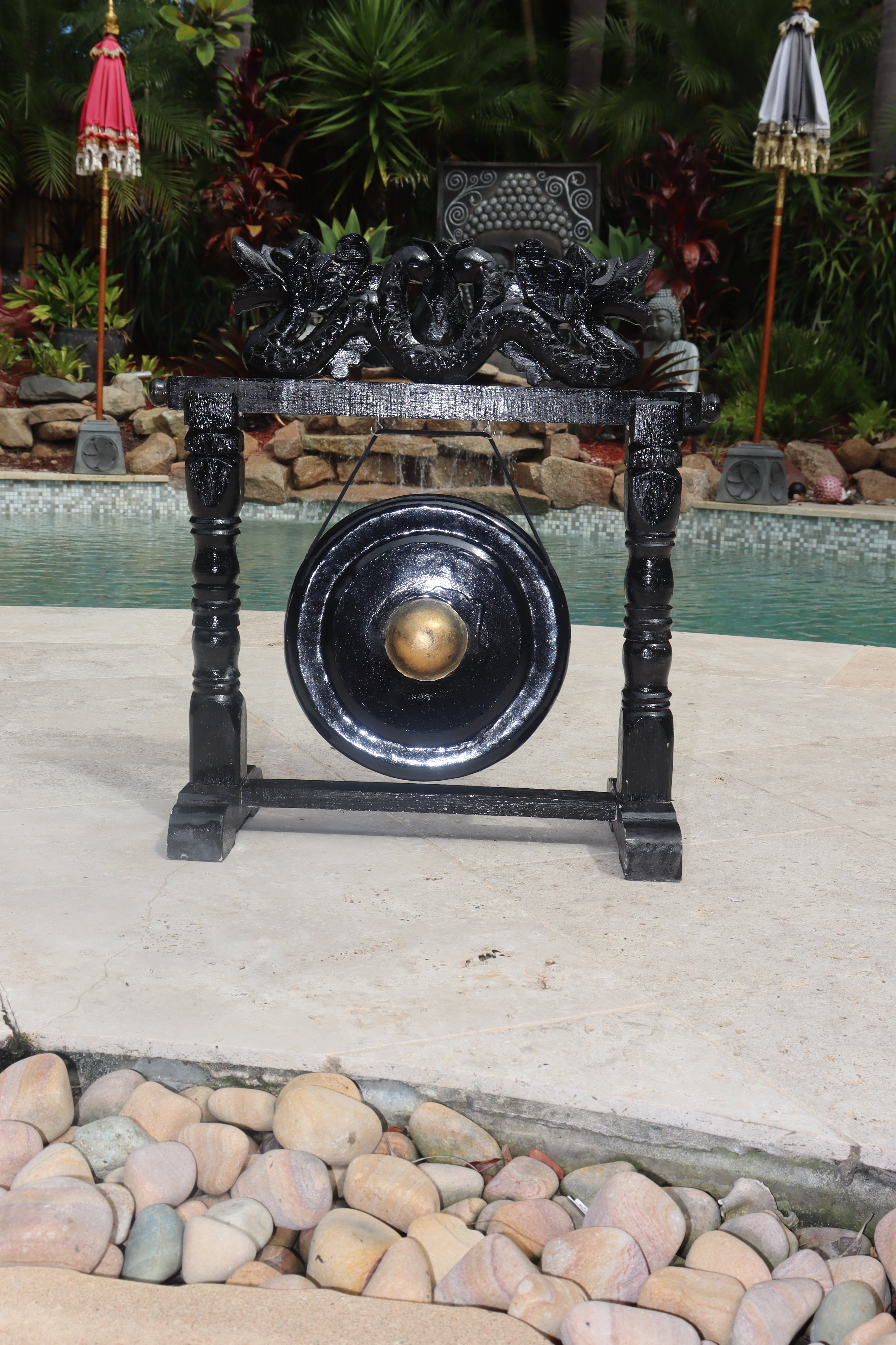 Large Double Headed Dragon Gong All Colours – Palms of Bali