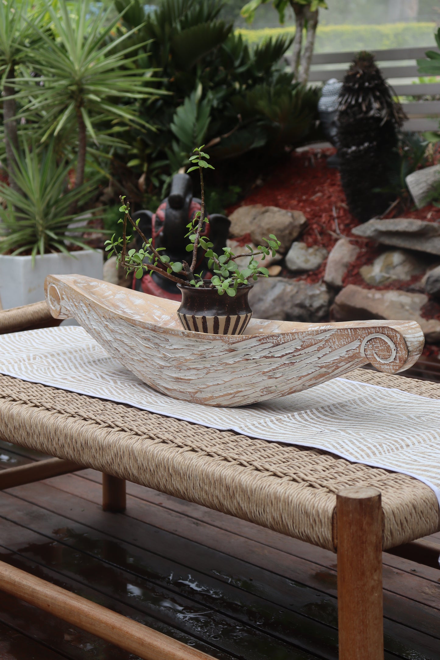 Prahu Wooden Centrepiece