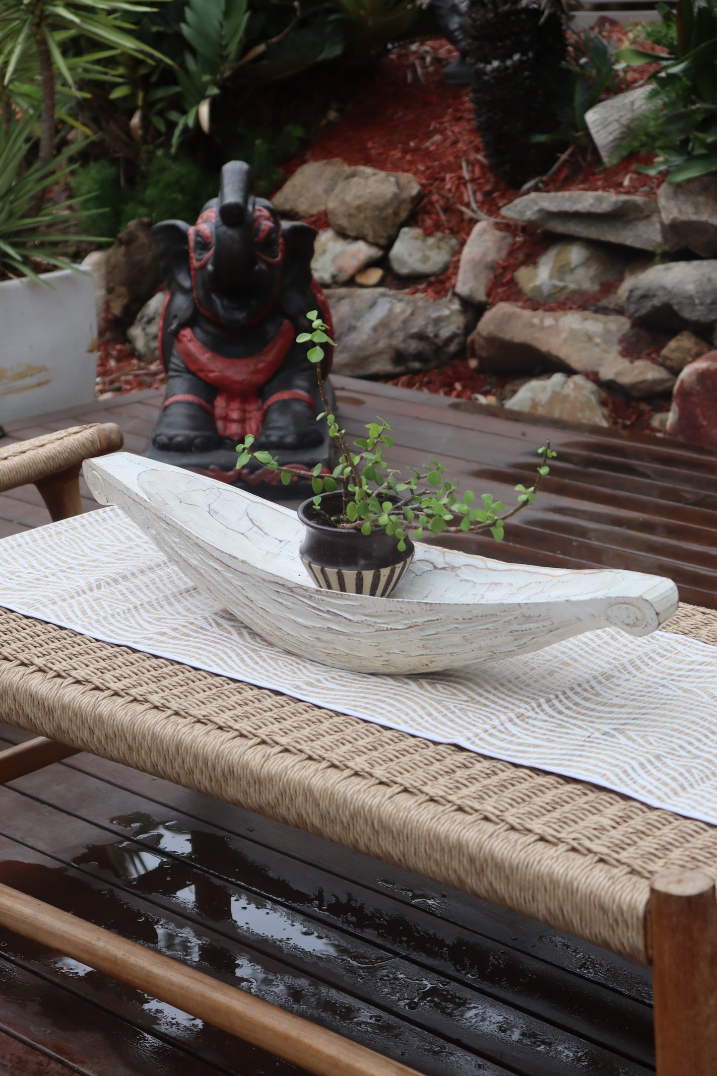 Prahu Wooden Centrepiece