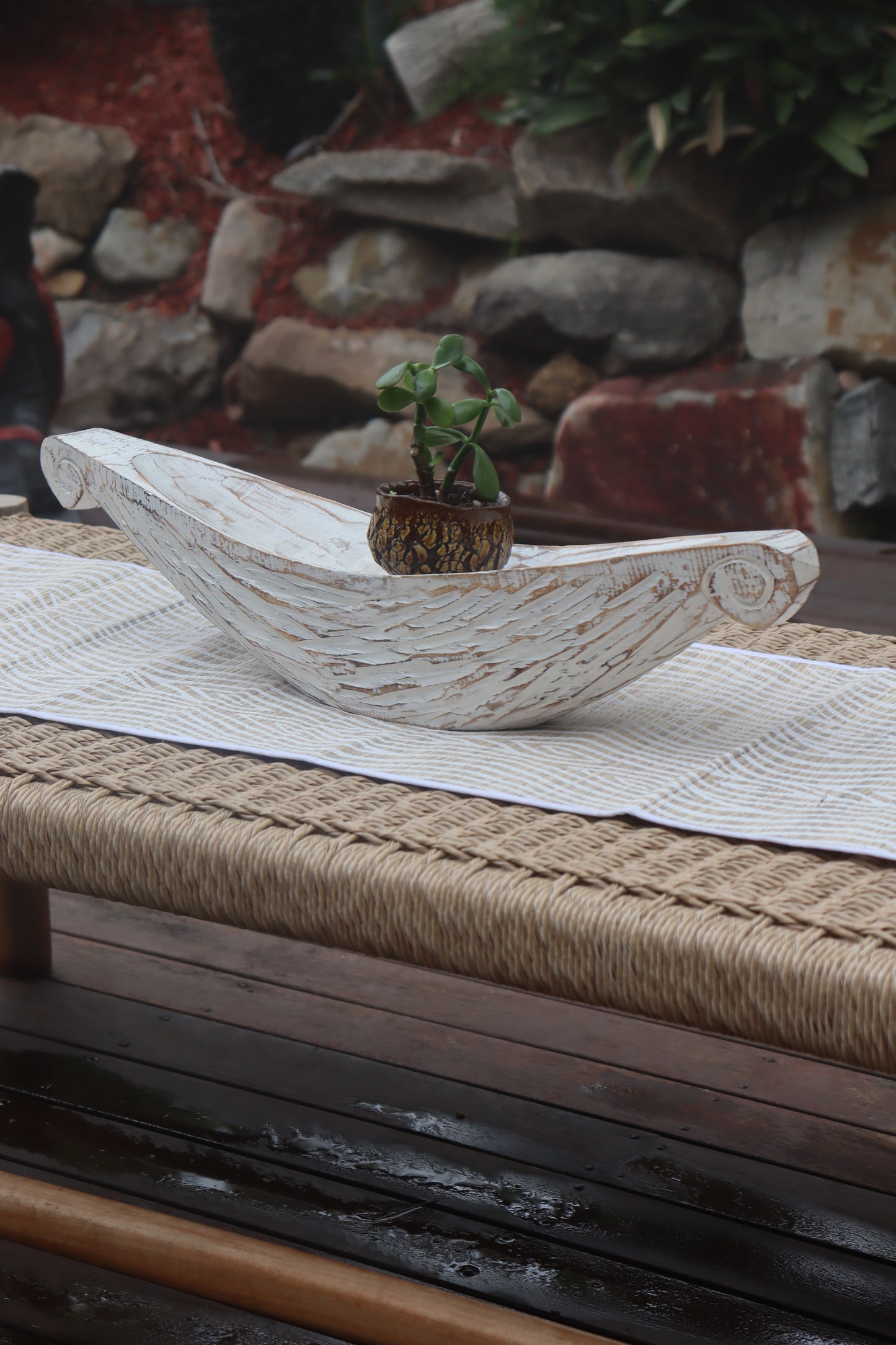 Prahu Wooden Centrepiece