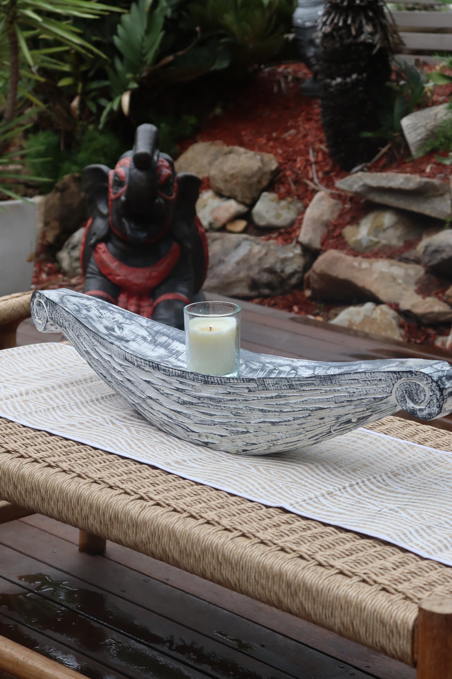 Prahu Wooden Centrepiece