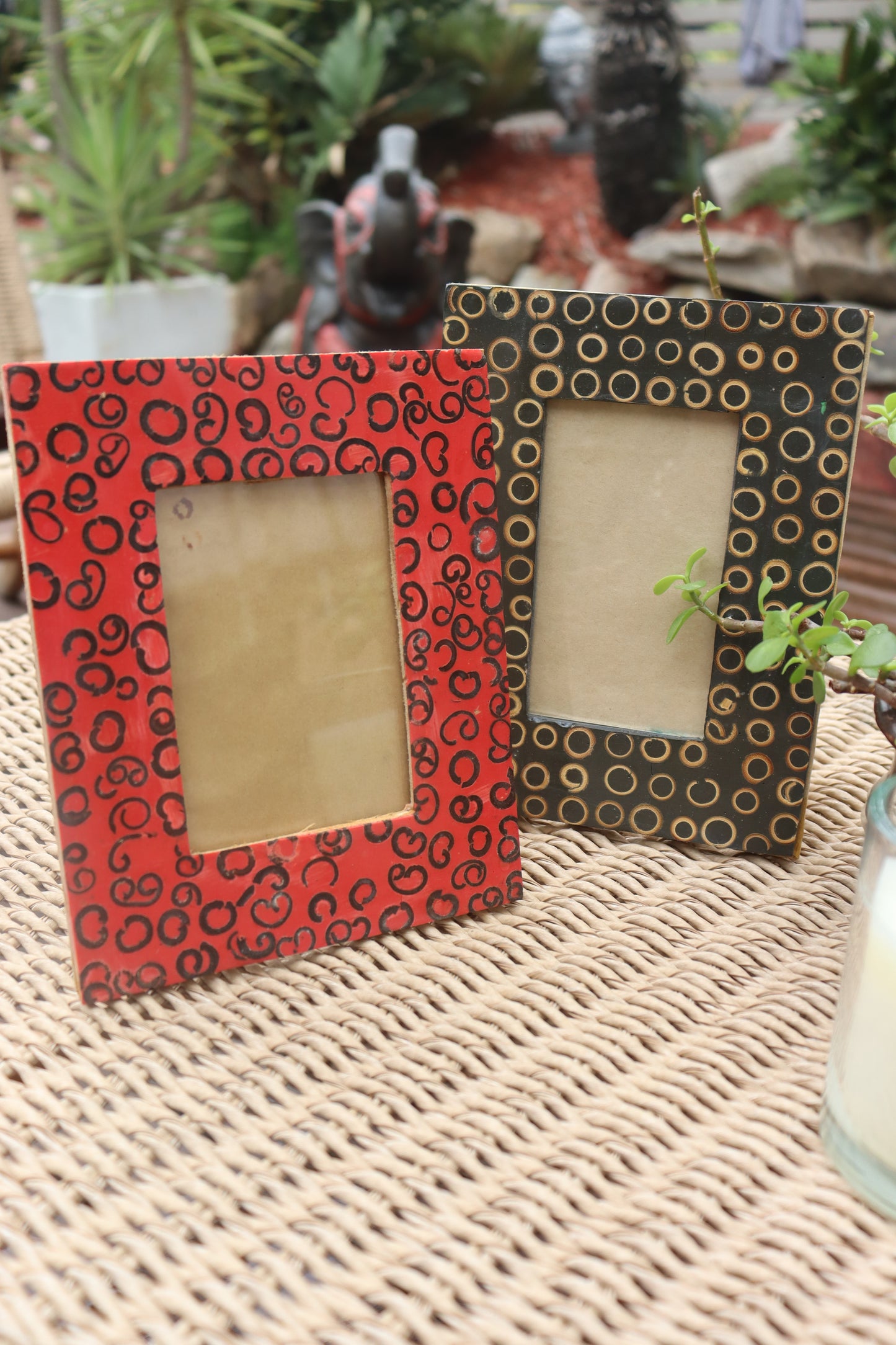 Burnt Circle Photo Frame