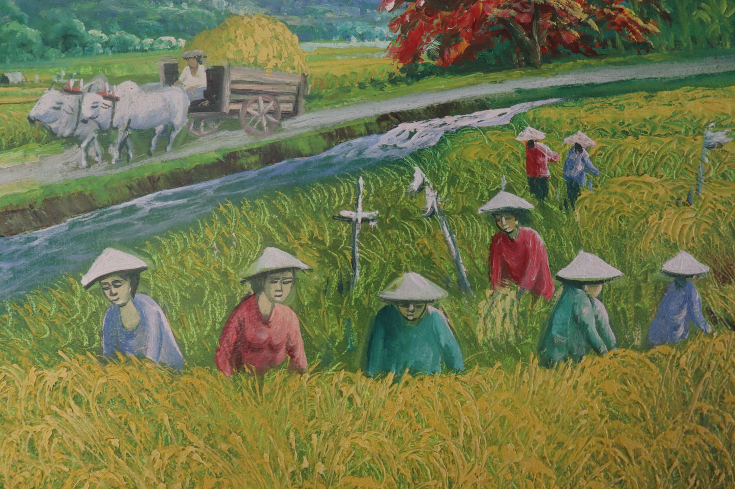 Balinese Workers in Rice Field
