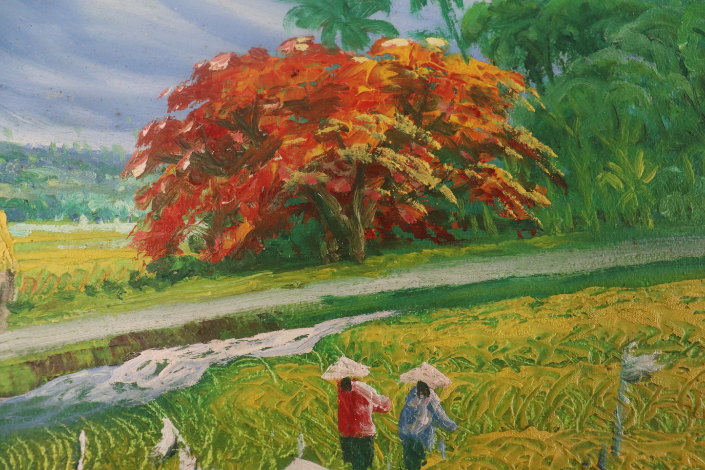 Balinese Workers in Rice Field