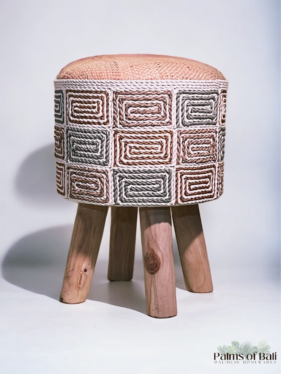 Balinese Hand Crafted Stool Tempel Top Tikar (Petar)