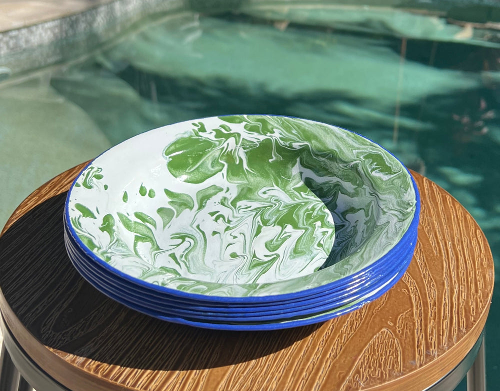 Big Billy Soup Bowl - Spotted Green