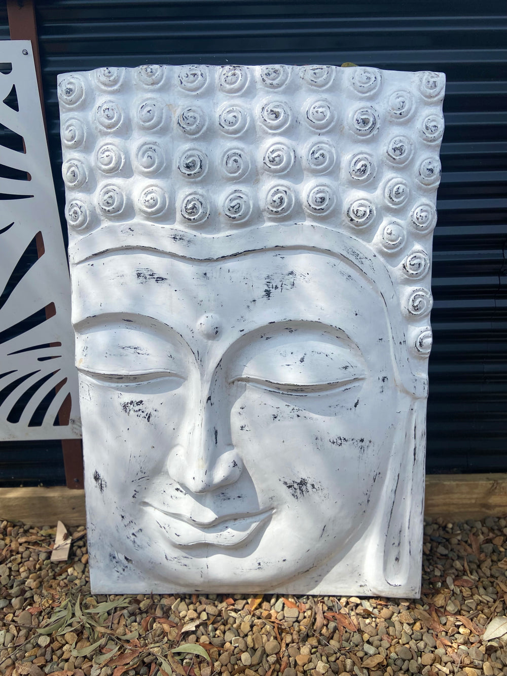 White Buddha Face - Tall