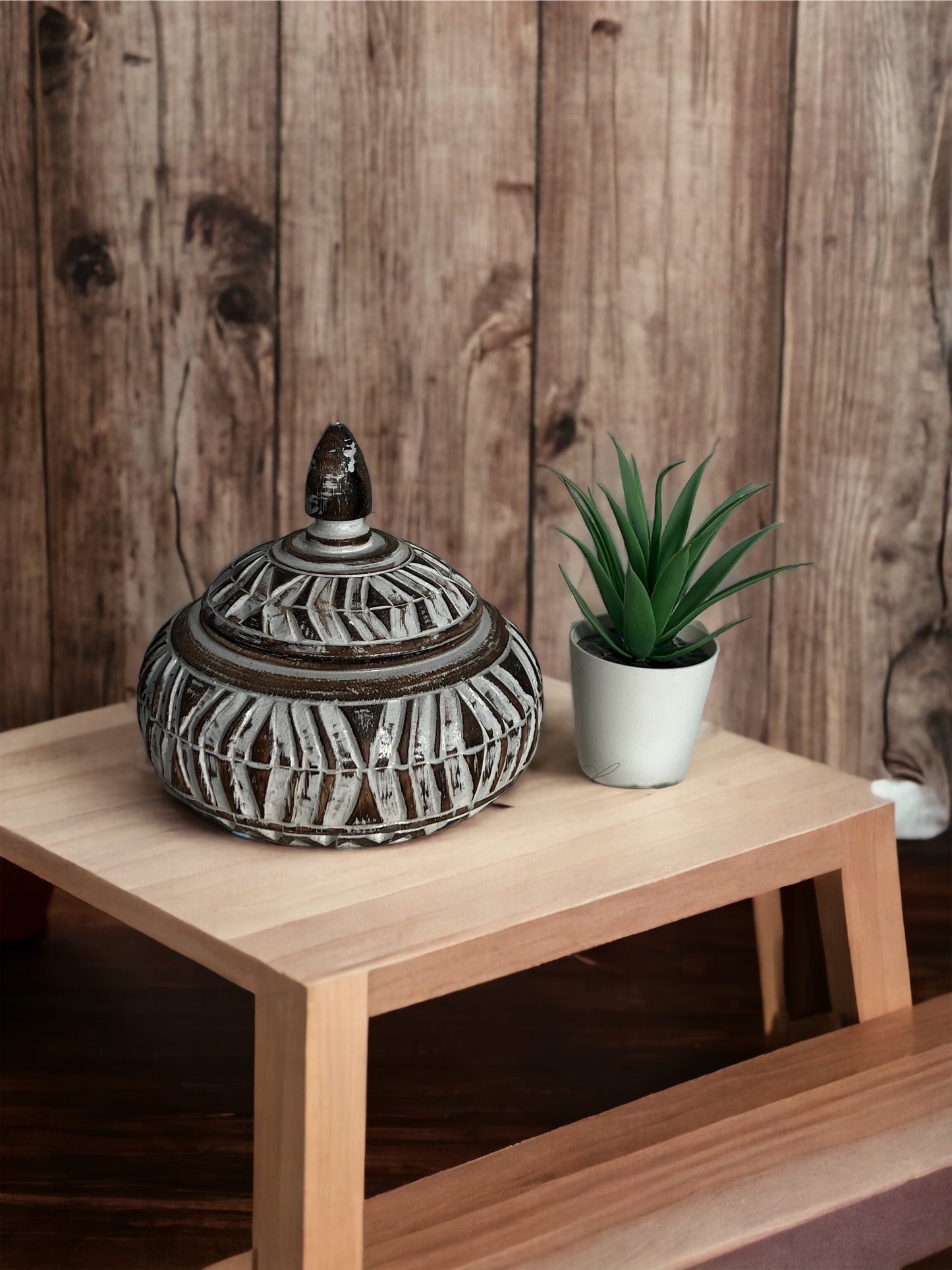 Lantern Trinket Box - Brown