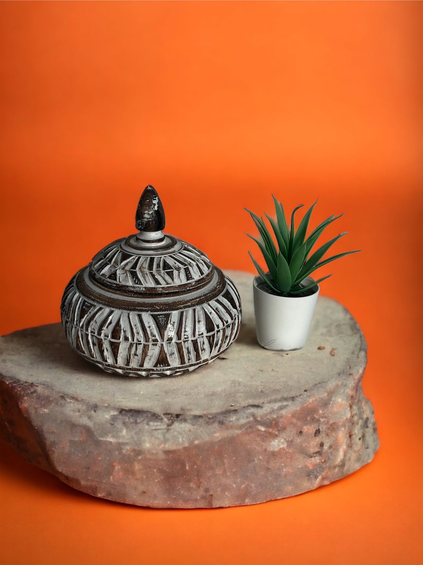 Lantern Trinket Box - Brown