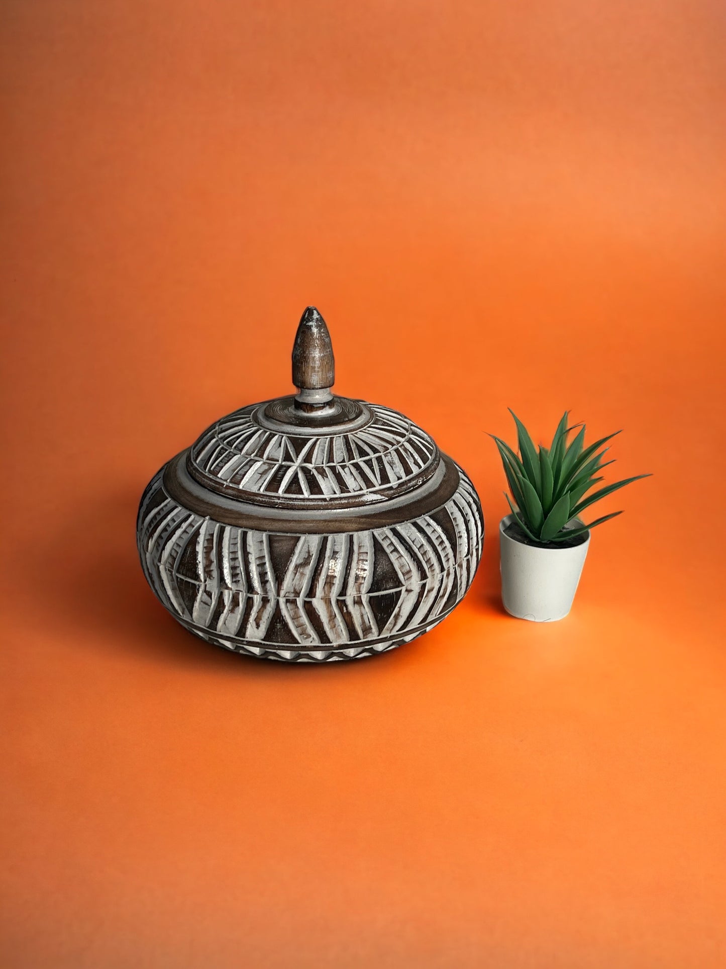 Lantern Trinket Box - Brown