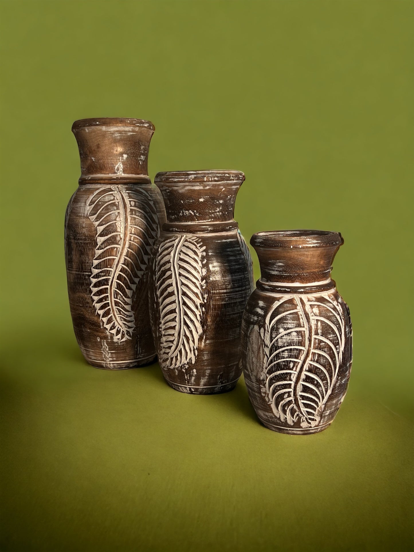 Wooden Palm Leaf Pots