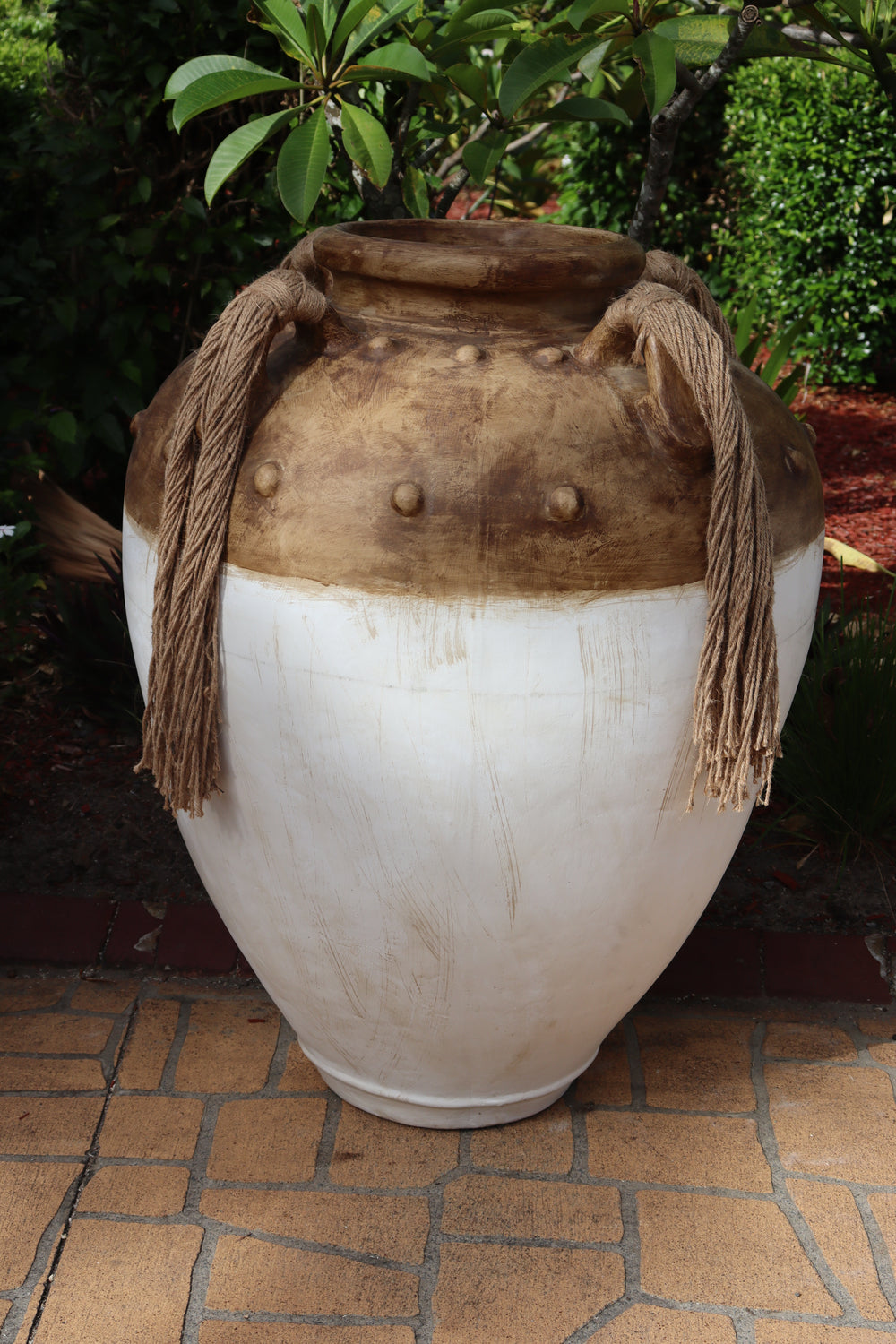 Extra Large Rustic Tassled Pot