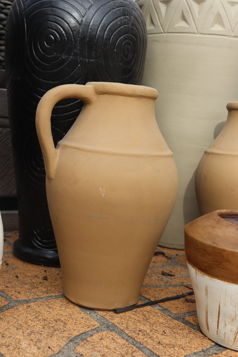 Rustic Single Handle Jug - Sand