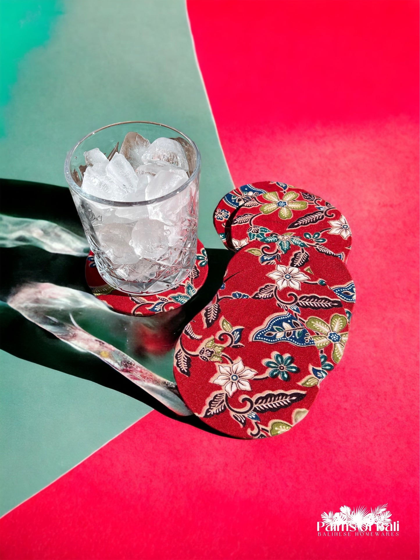Traditional Red Fabric Coasters