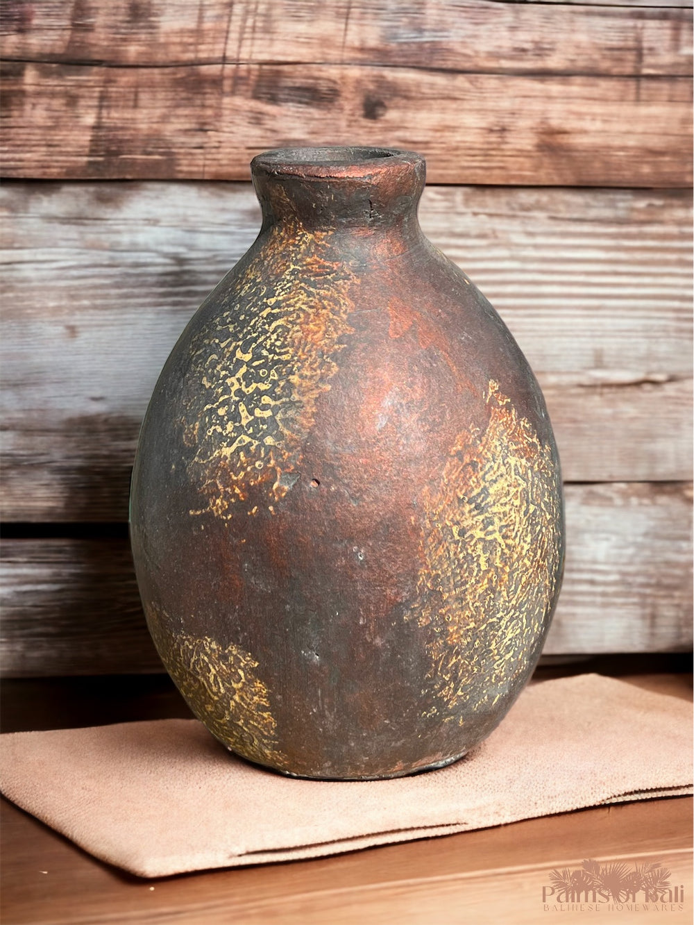 Burnt Metal Vase